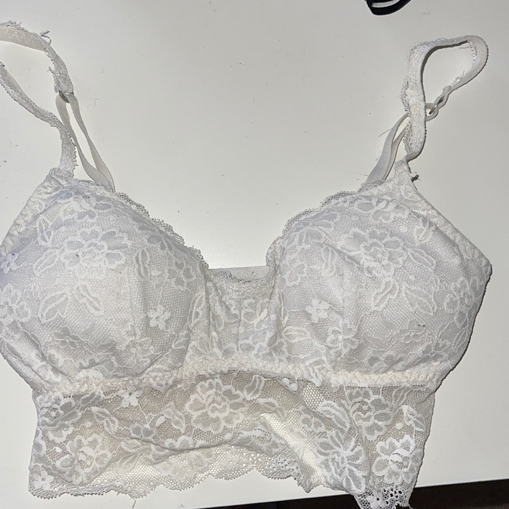 white bralette